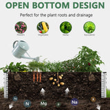 FOOWIN 2pcs 8x4x2ft Galvanized Raised Garden Bed, Planter Raised Garden Boxes Outdoor, Large Metal Raised Beds for Gardening, Garden Bed for Vegetables, Flowers, Herb,478 Gallon Capacity, Silver FOOWIN