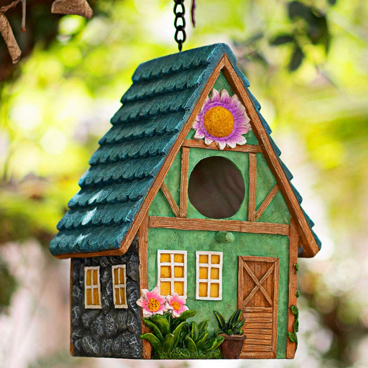 Bird Houses for Outside Clearance Hanging Birdhouses for Outdoors Bluebird Houses for Outside Nesting Box for Bird Lovers Tree Swallow Bird Finch Wild Birds Wren Chickadee1 ZLSZTMI