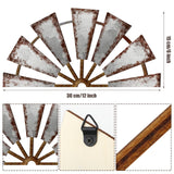 Farmhouse Living Room Wall Decor Wood Windmill Wall Decor Rustic Wooden Wall Art Decorative Windmill Wall Sculpture Home Decor for Bedroom Nursery Dorm Home (Semicircle,11.4 x 5.5 Inches) Yookeer