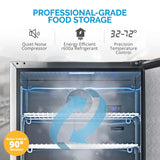 NewAir 24" Outdoor Beverage Refrigerator | 5.3 Cubic Feet Storage| Weatherproof Stainless Steel Fridge | Built-In or Freestanding Outdoor Patio Fridge For Beer, Wine, Food NCR053SS00 NewAir