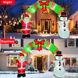12 Ft Lighted Christmas Inflatable Archway, Inflatable Santa Claus and Snowman Arch Indoor and Outdoor Holiday Decorations, Built-in Led Lights, Large Outdoor Patio Decorations Garden Props OILCUP
