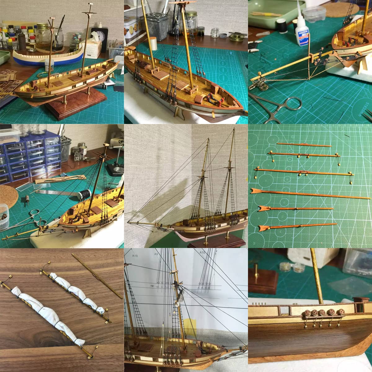 GAWEGM Wooden Ship Model Building Kits for Adults - 1/96 Scale Harvey 1847 Model Ships Assembled with Metal Accessory, for Collection, Teaching Exhibition, Ship Model Hobby, Assemble Expert GAWEGM
