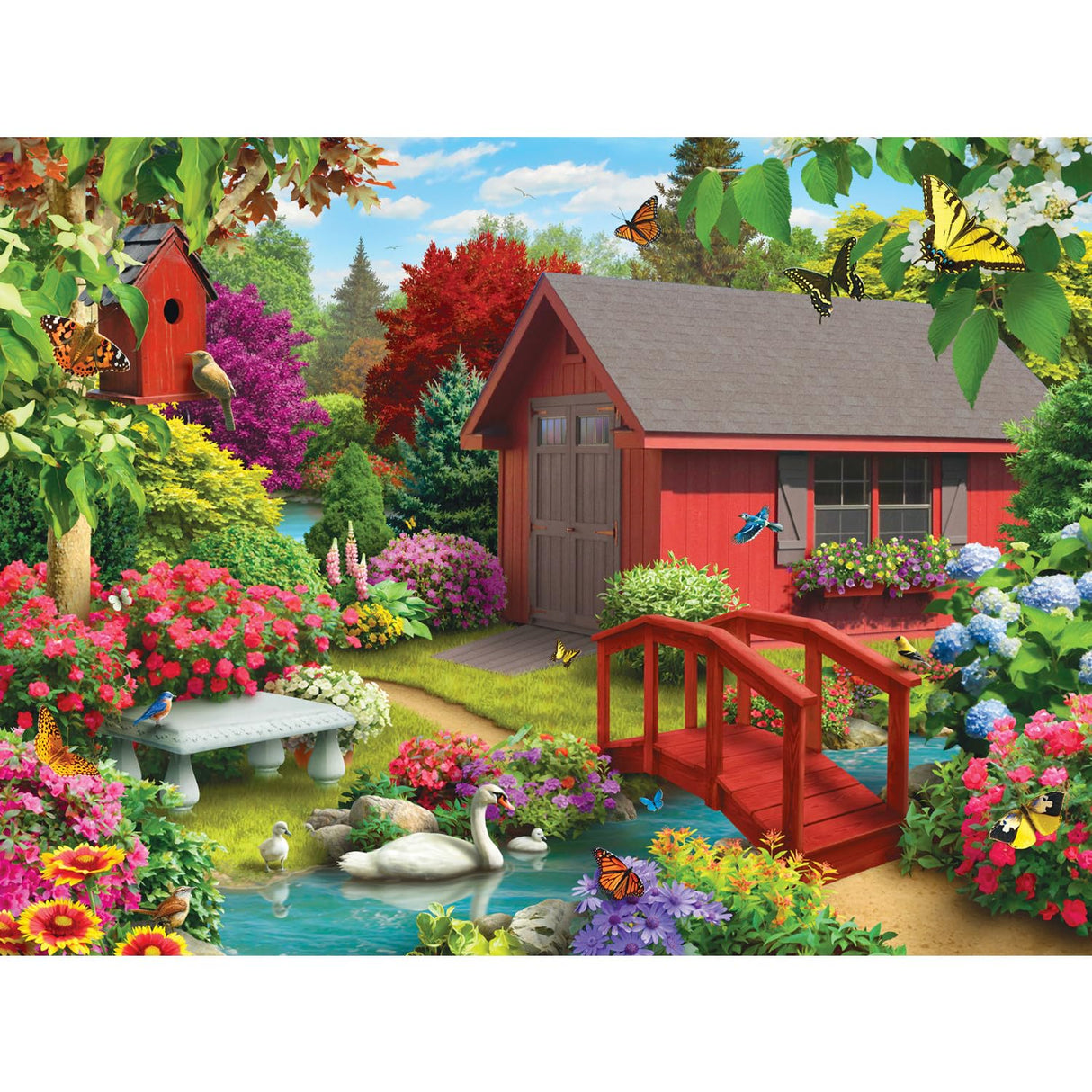 Masterpieces 750 Piece Jigsaw Puzzle for Adults, Family, Or Kids - Over The Bridge - 18"x24" Masterpieces