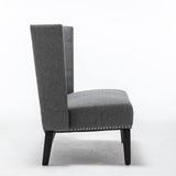 46" Small Modern Loveseat Settee Sofa 2-Seat Sofa Couch Tufted Love Seat Dining Bench with Nail Head Trim Back Banquette Sofas for Living Room Small Space Entryway Hallway Slate Tongli