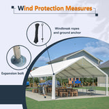 20x40ft Outdoor Heavy Duty Party Tent, Carport Wedding Event Shelter, Large Commercial Canopy with Removable Sidewalls, BBQ Wedding Tents with Storage Bags for Patio Garden Hohuqeri