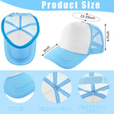 Eurzom 20 Pack Sublimation Blank Mesh Baseball Cap Polyester Mesh Plain Trucker Hat Printing Embroidery Summer Unisex (Multicolored) Eurzom