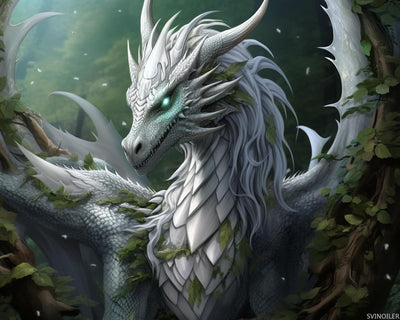 SVINOILER Paint by Numbers Dragon for Adults, Acrylic Oil Painting by Numbers Kits for Beginner with Paintbrushes Brushes Art Crafts Canvas for Home Decor 40x50 cm