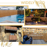 Natural Reedhead Roller Bamboo Fencing 2x10ft 3x13ft 4x16ft 5x20ft 6x23ft Outdoor Privacy Fence Breathable Garden Fencing for Balcony Backyard Patio Fencing Divider Decors Fence Roll ZGDXPLA