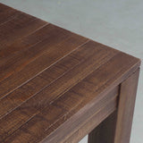 Montauk Solid Wood 63" Dining Table, Rustic Walnut Grain Wood Furniture