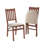 Meco STAKMORE Arts and Craft Folding Chair Cherry Finish, Set of 2, 21.5D x 17W x 35.5H Inch MECO