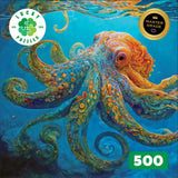 Lucky Puzzles Octopus in a Swirling Sea | 500 Piece Jigsaw Puzzle for Adults | Best New Marine Artwork Puzzle | Unique Brain Teaser | 18 x 24 Inches LUCKY PUZZLES ESTD 2020
