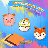 Wooden Painting Kit Crafts Kit for Kids Ages 6-12, 24 Wood Slices Glow in The Dark Arts and Crafts with Painting Craft Activities Kits, Creative Art Toys for 5, 6, 7, 8, 9, 10, 11, 12 Year Old Kids Ideashop