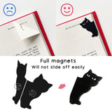 yasest Magnetic Bookmarks - 6 Pieces Assorted Cute Book Markers Clip Set for Women Teachers Students Book Lovers Reading, for School Office Home Supplies, Kawaii Cat Magnet Page Markers yasest