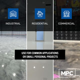 MPC-100 3-Gallon Floor-and-Countertop Epoxy-Resin Kit, Includes 20-Inch Squeegee Trowel, 18-Inch Roller, 18-Inch Roller Frame, and Spiked Shoes Master Protective Coatings