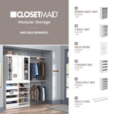 ClosetMaid Modular Storage Shelf Unit with 3 Shelves, White ClosetMaid