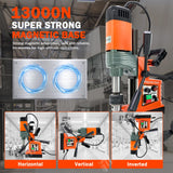 Magnetic Drill, 1400W 1.6" Boring Diameter, 810 RPM Power Magnetic Drill Presses, 2922lbf/13000N Drill Press with Variable Speed, for Metal Surface, Industrial/Home Improvement iMeshbean