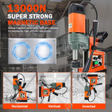 Magnetic Drill, 1400W 1.6" Boring Diameter, 810 RPM Power Magnetic Drill Presses, 2922lbf/13000N Drill Press with Variable Speed, for Metal Surface, Industrial/Home Improvement iMeshbean