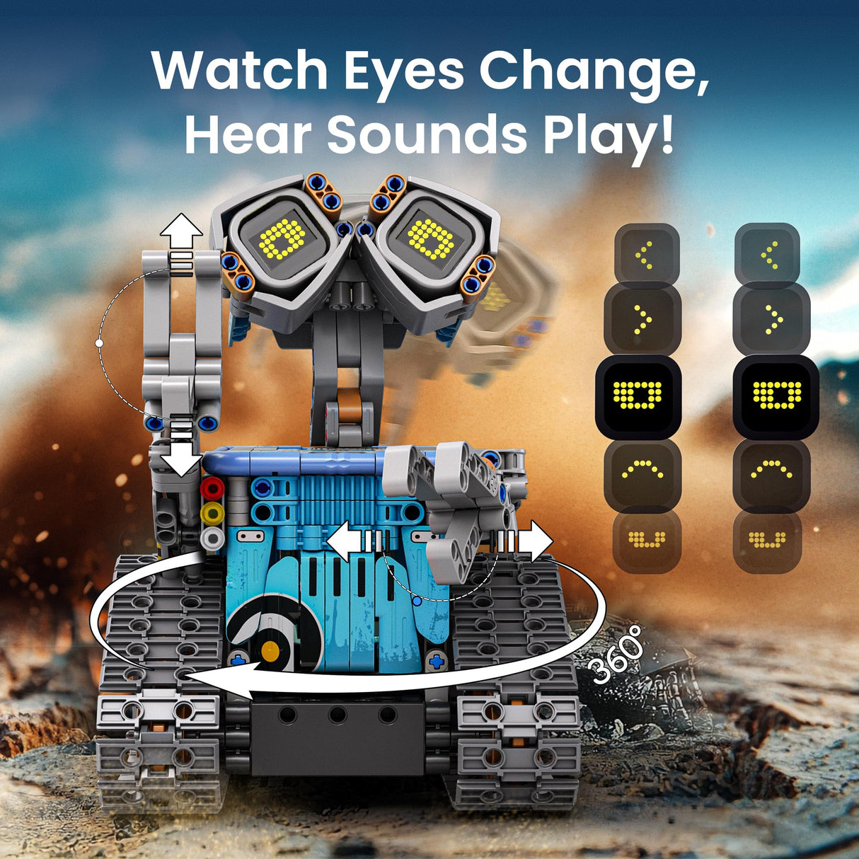 Sillbird Robot Building Kit with Remote Control STEM Gifts for Kids Age 8-12, Coding Robotics Technic Toy Set for Boys' Birthday, Buildable 5-in-1 Models with 435 Pieces Sillbird