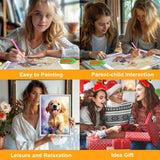 HEIBAGO Cute Dog Diamond Art Kits for Adults, 5D Full Drill Round Animal Painting Gems with Diamond Painting, Diamond Dots Perfect for Home Wall Decor 12x16inch HEIBAGO