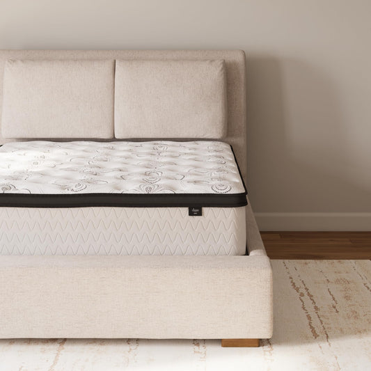 Signature Design by Ashley Queen Size Chime 12 Inch Medium Firm Hybrid Mattress with Cooling Gel Memory Foam