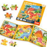 Magnetic Puzzles for Kids Ages 3-5, 3 in 1 Dinosaurs Magnetic Jigsaw Puzzle Book, Travel Puzzles Toys for Toddlers 3-8 Year (Dinosaur World) EREBADI