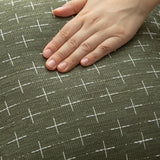 MANDIOO Pack of 2 Burlap Linen Throw Pillow Covers Woven Textured Modern Farmhouse Cushion Covers Pillowcase Decorative Couch Sofa Bed Living Room 18 x 18 Inch Olive Green MANDIOO