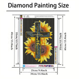 GXGLLPZBY 5D Diamond Painting Kit for Adults Beginners,DIY Cross Sunflower Paint by Diamond Art Kits,Suitability Friends Full Round Drill Diamonds Dots Gem Art,Home Wall Decor 11.8x15.8 Inch GXGLLPZBY