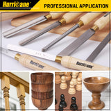 HURRICANE Wood Lathe Chisel Set, 8pc HSS Wood Lathe Turning Tools, Woodworking Lathe Tools with Wooden Box HURRICANE