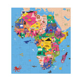 Mudpuppy Map of Africa – 70 Piece Geography Puzzle with Country-Shaped Pieces and Iconic Landscapes Cultural Items and More Mudpuppy