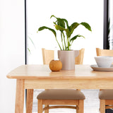 Livinia Aslan 47" Malaysian Oak Rectangular Wooden Dining Table/Solid Wood Kitchen Desk (Natural Oak) Livinia