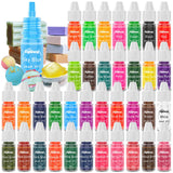 Bath Bomb Soap Dye - 36 Colors Concentrated Food Grade Skin Safe Liquid Based Colorant Vibrant Rainbow Coloring for Making DIY, Supplies Kit, Salt Crafting SigWong