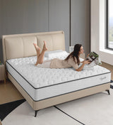 Cejato Queen Size Mattresses,10 Inch Memory Foam Hybrid Queen Mattresses in a Box White Mattress with Provide Sleep Support and Pressure Relief,Medium Firm,CertiPUR-US. Cejato
