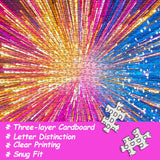 Impossible Puzzles for Adults 1000 Piece, Hard Difficult Puzzles Light, Colorful Rainbow Gradient Puzzle, Challenging Jigsaw Puzzles PICKFORU