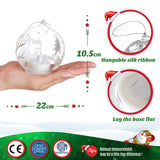 HappySpot 6 Pcs LED Christmas Clear Ball Set Xmas Tree Glass Light up Hanging Decorative Plastic Ornament for Xmas Party Decorations HappySpot