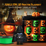 SUNLU 4KG Fluorescent PLA 3D Printer Filament Bundle, PLA Filament 1.75mm, Fit for Most FDM 3D Printer, 1kg Spool, 4Packs, Fluorescent(Purple+Orange+Yellow+Green) SUNLU