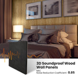 Aboofx 12 PCS Acoustic Panels for Wall, 11.8" x 11.8" Soundproof Wall Panels for Interior Decor, MDF Waterproof Slat Wood Wall Paneling Peel and Stick Wallpaper, Cover 11.6 Sqft (Oak Brown) Aboofx