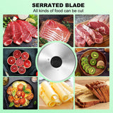 OSTBA Meat Slicer Machine for Home, Electric Deli Food Slicer with Removable 6.7” Stainless Steel Blades, 0-15mm Adjustable Thickness, Easy to Clean, 150W, Ideal for Cold Cuts, Cheese, Bread, Fruit OSTBA