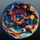 Wooden Puzzles for Adults - Flat Puzzle with 3D Visual Effect Universal Puzzle, Unique Shape Puzzle, Wooden Jigsaw Puzzles for Adult, Wood Puzzles Adult, Good Gifts Ideas (S-8.5 * 8.5in-100 Pcs) Pijesaksa