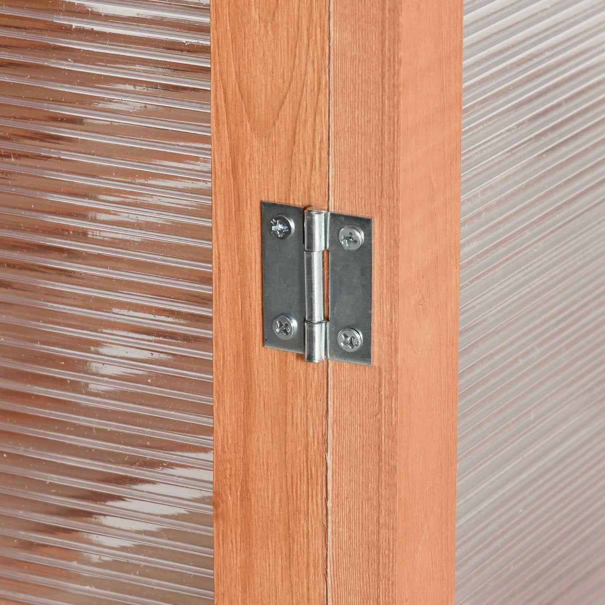 Outsunny Wooden Cold Frame Small Mini Greenhouse Cabinet for Outdoor and Indoor, 30" L x 24" W x 44" H, Natural Outsunny