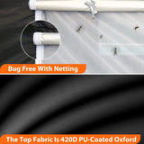 COBIZI 10x10 Pop Up Canopy Gazebo with Mesh Windows 2.0, Easy up Canopy Tent 10x10, Portable Waterproof Outdoor Canopie with 4 Removable Sidewalls & Carry Bag & 4 Stakes & Ropes, Black COBIZI