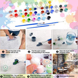 Arttoplus Street Cafe Paint by Numbers Kit for Adults-Street Cafe Adult Paint by Number Kits on Canvas,Landscape Oil Painting by Number Adult for Gift Home Wall Decor(16x20inch) Arttoplus