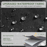 Aoxun Patio Furniture Sets with 44'' Fire Pit, 10 Pcs Outdoor Patio Coversation Set with 4'' Thicken Cushion, Widen Armrests Wicker Outdoor Sectional for Backyard (Waterproof Cover Include) Aoxun