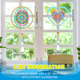 Queekay 2 Pieces 3D Diamond Painting Wind Chime Diamond Art Suncatcher Kits Three Dimensional by Number Hanging Ornament Double Sided Crystal Suncatcher Window Decor for Home Wall Garden(Heart) Queekay