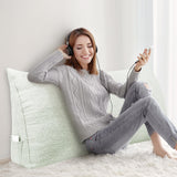 BNCKTRD College Dorm Room Headboard Pillow Twin XL Bed Wedge Bolsters Back Support Backrest Cushion for Reading Working Sitting on Bed Daybed Couch Bunk Bed Rest Pillow Linen Ivory BNCKTRD