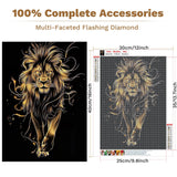 ZENDIYO Lion Diamond Painting Kits for Adults, 5D Diamond Art Kits for Adults Beginners, DIY Full Drill Diamonds Dots Gem Art Painting Crafts for Home Wall Decor 12x16inch ZENDIYO