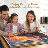 Lafati 1500 Piece 2-in-1 Tilting & Rotating Jigsaw Puzzle Board with Drawers，35"x27" Adjustable 5 Angle Puzzle Board with Cover & 4 Puzzle Sorting Trays, Gifts for Puzzle Lovers Lafati