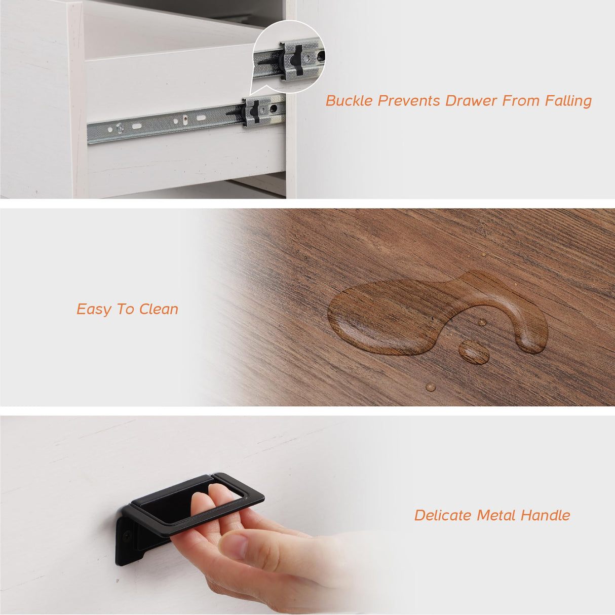 WAMPAT 3 Column 73.3" Tall Bookcase with Glass Door, 94.5" Wide Rustic Wood Bookshelves with Chest of Drawers, Modern Farmhouse Display Cabinet with Adjustable Shelves for Home,Office,White&Oak WAMPAT