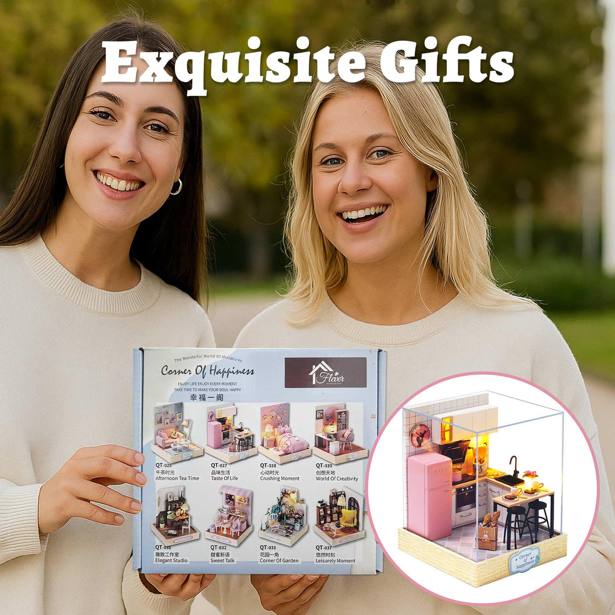 Flever Dollhouse Miniature DIY House Kit Creative Room with Furniture for Romantic Artwork Gift (Taste of Life) Flever