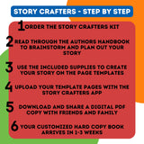 Story Crafters - Book Making Kit for Kids - with Custom Printed Hardcover Storybook - Write Draw a Storybook - Gift for Creative Kids - Novel Writing Starter - Book Maker Drawing Kit - Boys Girls Art Makealaxy