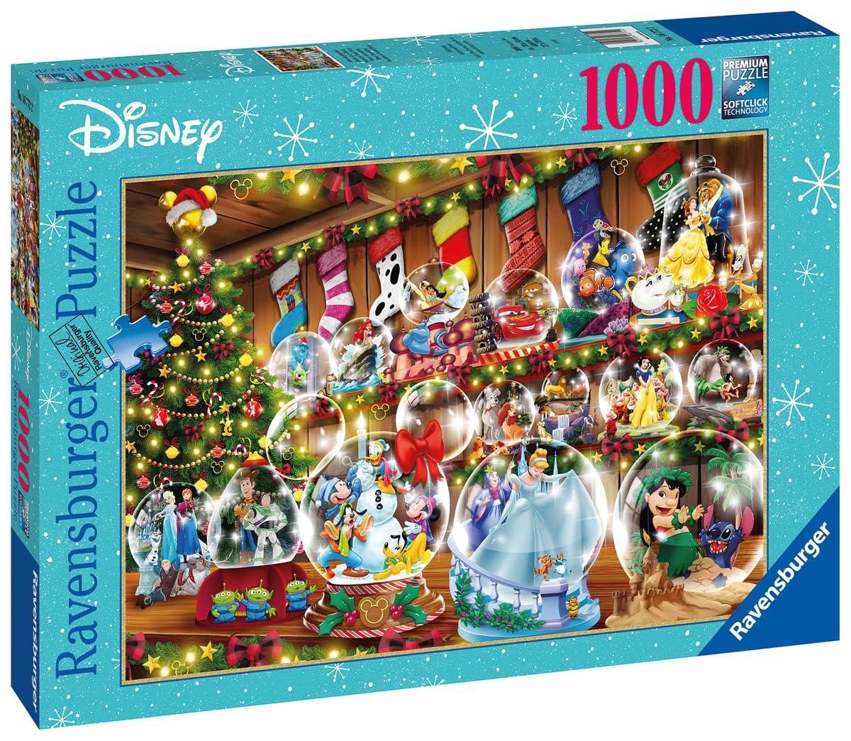 Ravensburger Disney Snow Globes Jigsaw Puzzle - 1000 Piece, Adult Friendly | Unique Softclick Technology | Vibrant & Matte Finish Ravensburger
